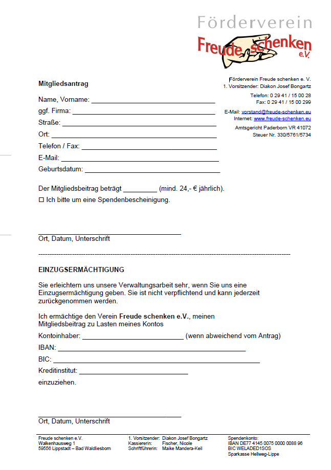 Mitgliedsantrag