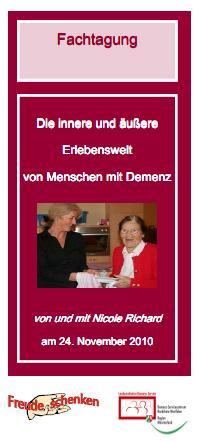 Flyer Validationstagung mit Nicole Richard